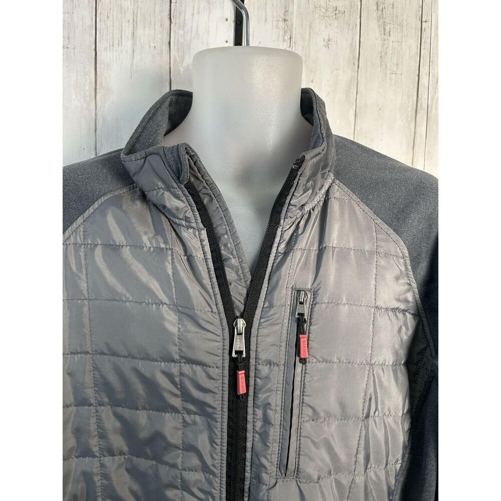 Men's Orvis Mixed Media Full Zipper Quilted Jacket Size L